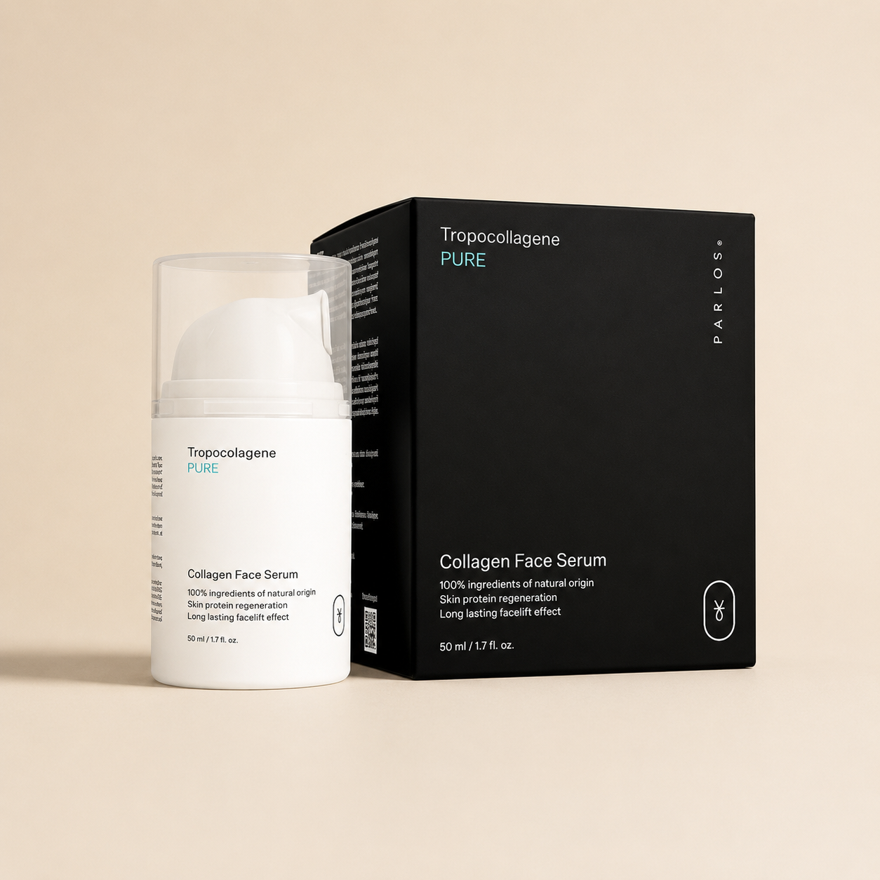 Serum kolagenowe Parloy — butelka i opakowanie