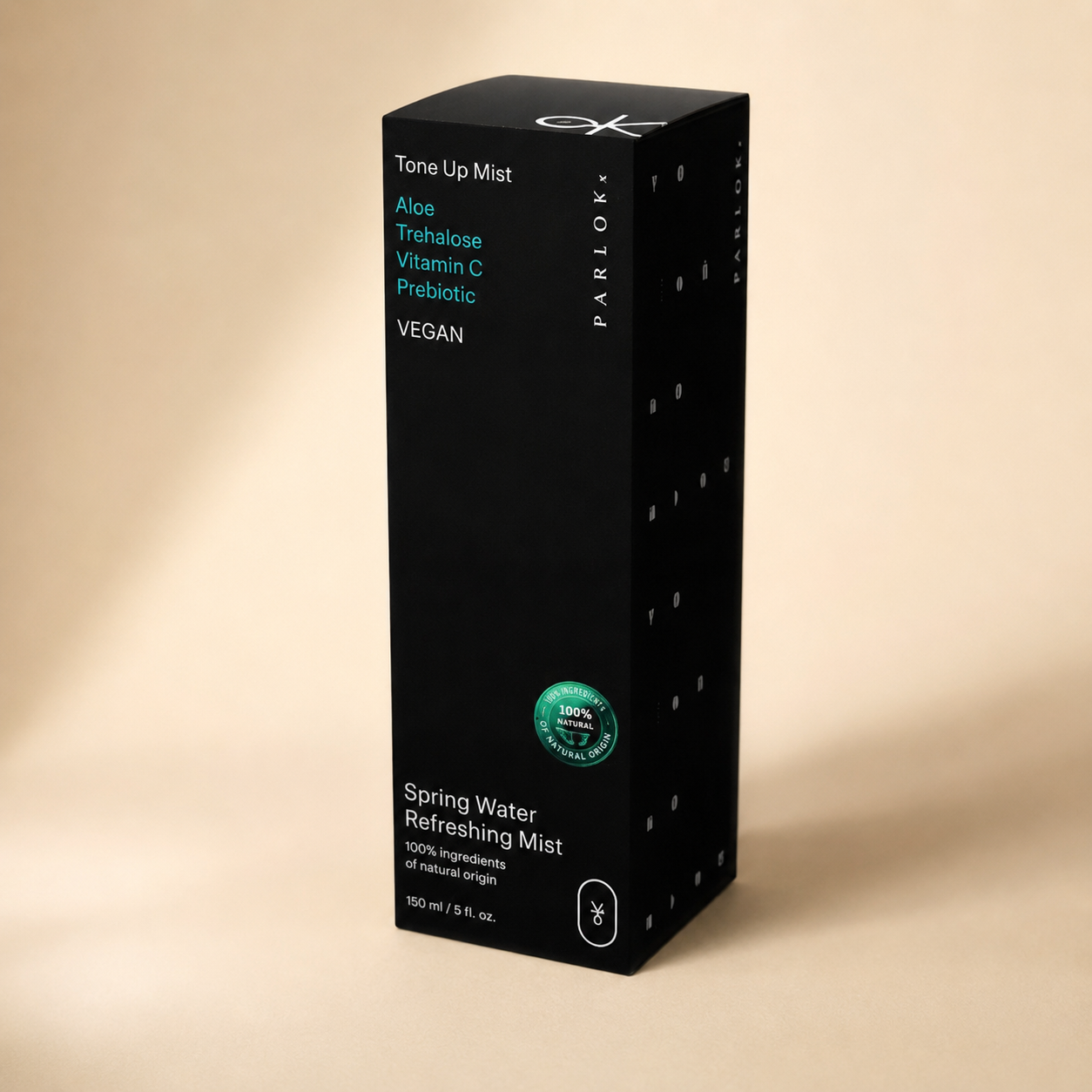 Tonik Tone Up Mist Parloy — opakowanie w perspektywie