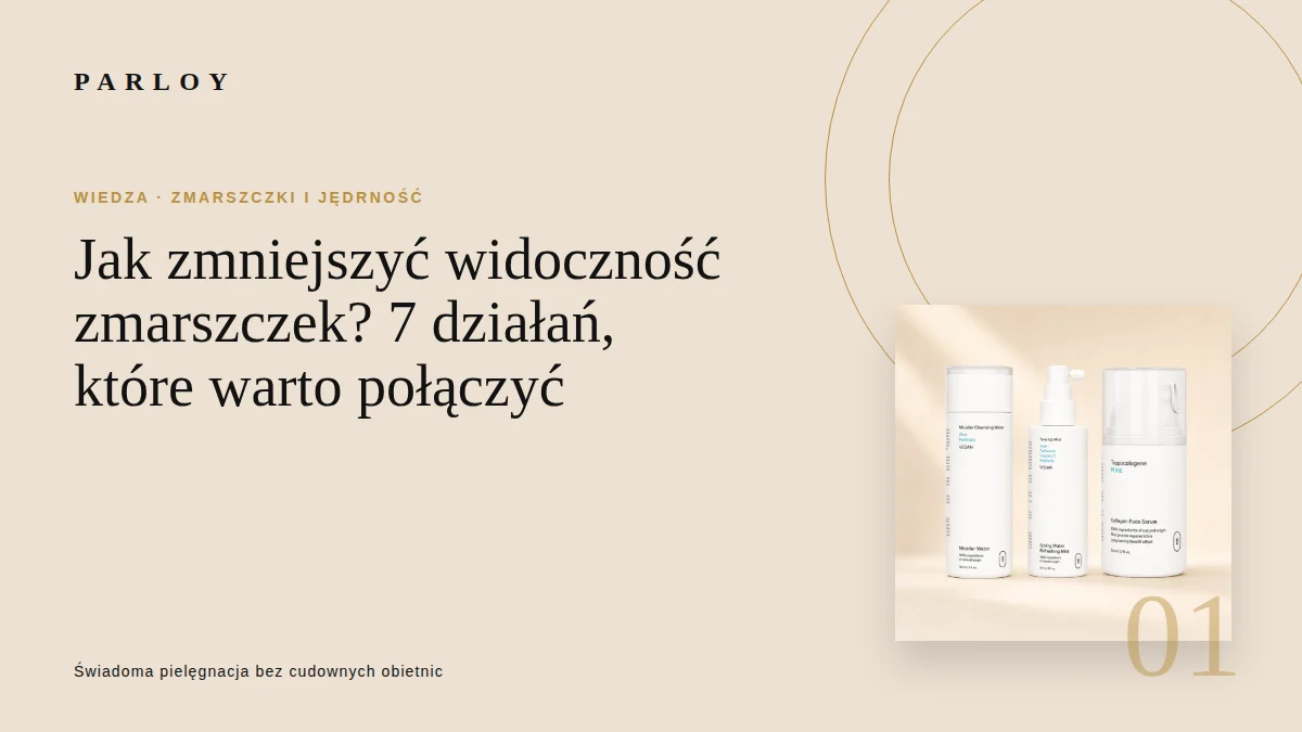 Dojrzała kobieta podczas spokojnej, wieloetapowej pielęgnacji twarzy