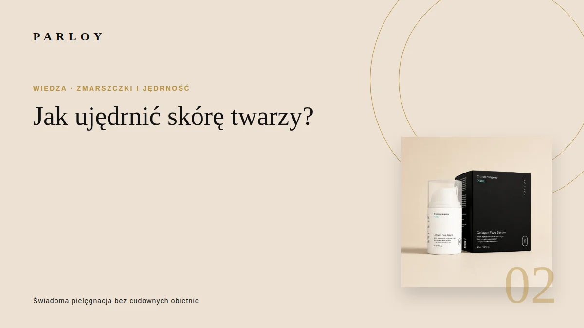 Kobieta delikatnie nakładająca serum na policzki i linię żuchwy