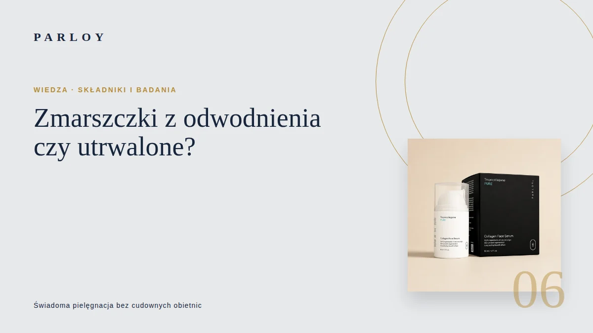 Porównanie wyglądu dobrze nawilżonej i przesuszonej powierzchni skóry twarzy